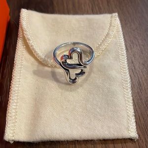 James Avery Heart to Heart sterling silver ring, size 8.5